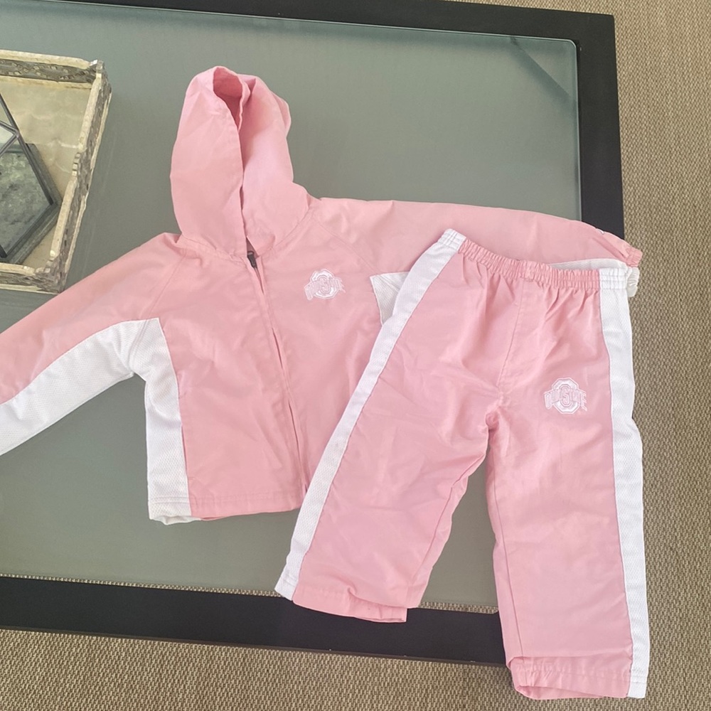 Ohio State girls size 3T pink ohio jacket and pants set
